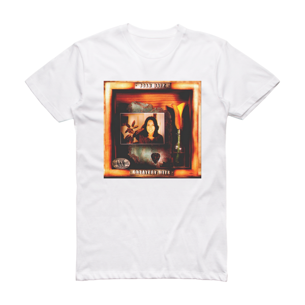 Joan Baez Greatest Hits Album Cover T-Shirt White