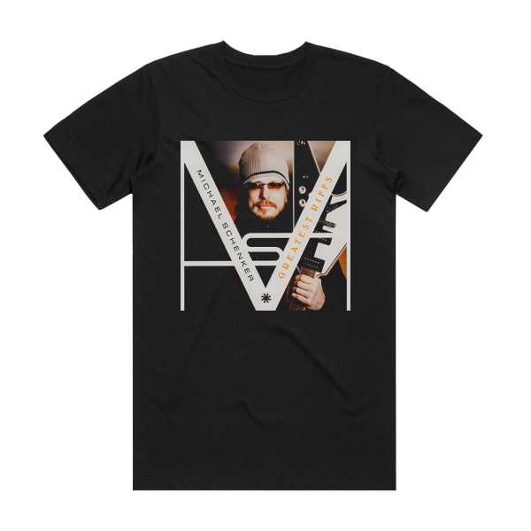 Michael Schenker Greatest Riffs Album Cover T-Shirt Black