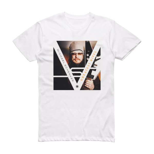 Michael Schenker Greatest Riffs Album Cover T-Shirt White