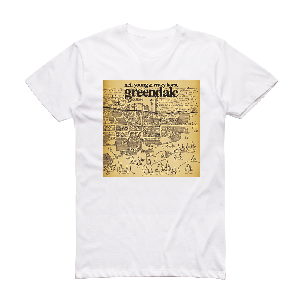 Neil Young and Crazy Horse Greendale Album Cover TShirt White ALBUM