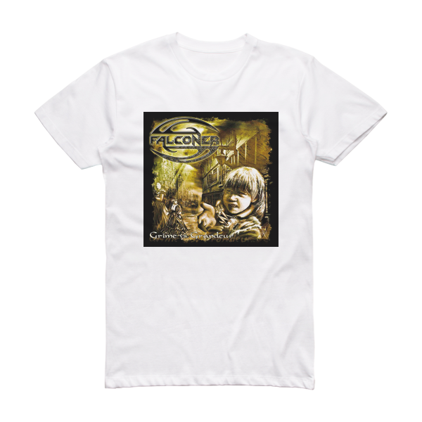 Falconer Grime Vs Grandeur Album Cover T-Shirt White