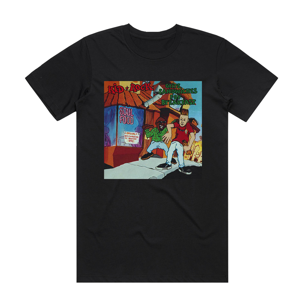 Kid Rock Grits Sandwiches For Breakfast Album Cover TShirt Black