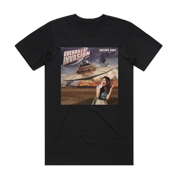 Missing Andy Guerrilla Invasion Pt 2 Album Cover T-Shirt Black