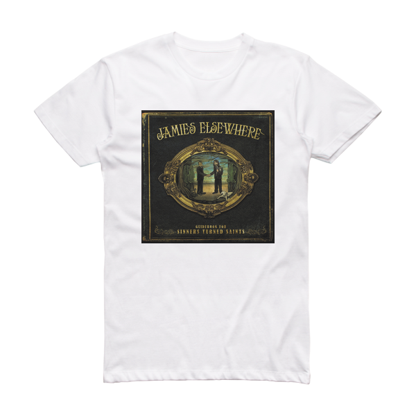 Jamies Elsewhere Guidebook For Sinners Turned Saints Album Cover T-Shirt White