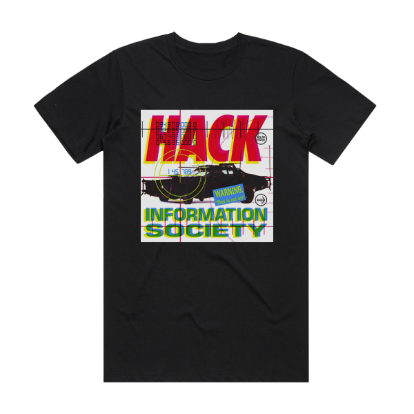 Information Society Hack Album Cover T-Shirt Black