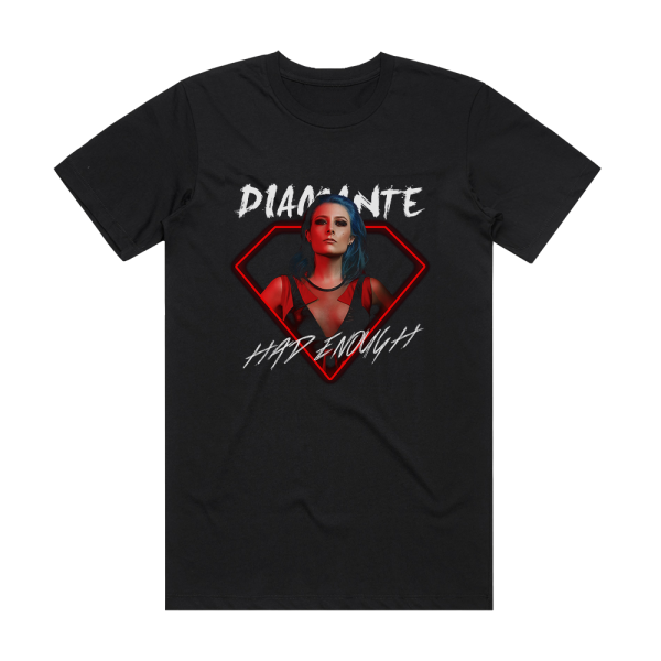 Diamante Had Enough Album Cover T-Shirt Black