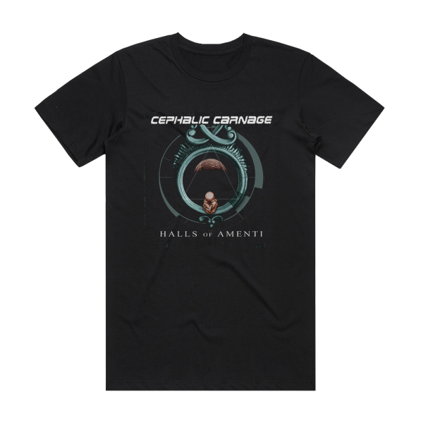 Cephalic Carnage Halls Of Amenti Album Cover T-Shirt Black