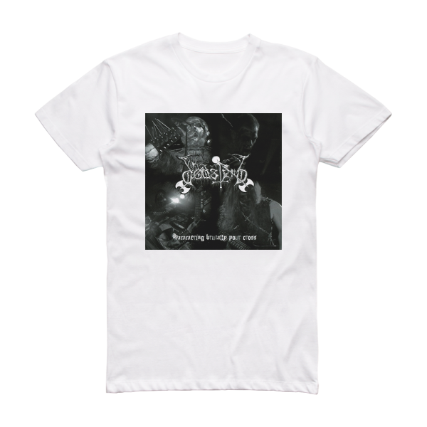 Dodsferd Hammering Brutally Your Cross Album Cover T-Shirt White