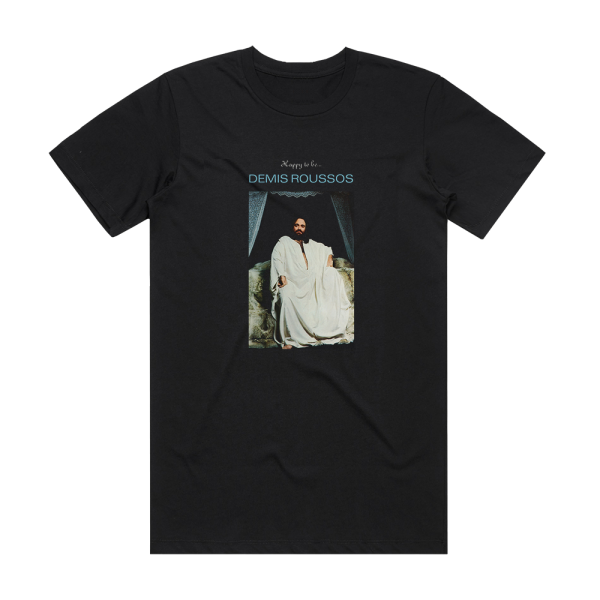 Demis Roussos Happy To Be Album Cover T-Shirt Black