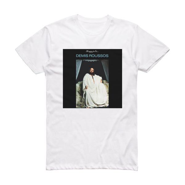 Demis Roussos Happy To Be Album Cover T-Shirt White