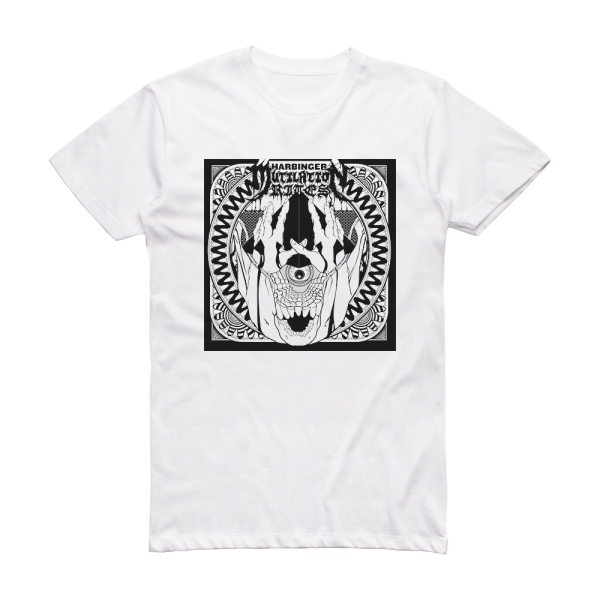 Mutilation Rites Harbinger Album Cover T-Shirt White