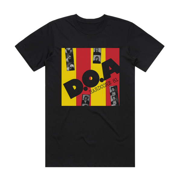 D O A Hardcore 81 Album Cover T-Shirt Black