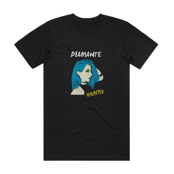 Diamante Haunted Album Cover T-Shirt Black