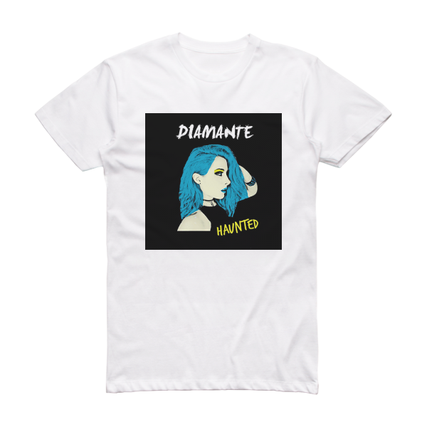 Diamante Haunted Album Cover T-Shirt White