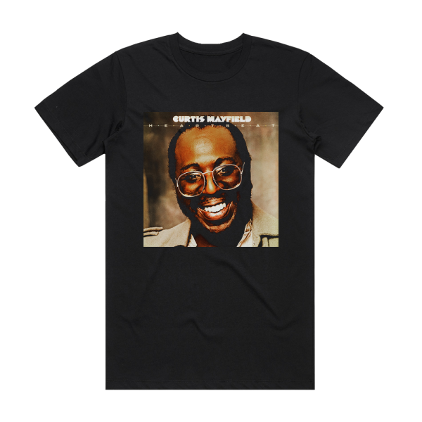 Curtis Mayfield Heartbeat Album Cover T-Shirt Black