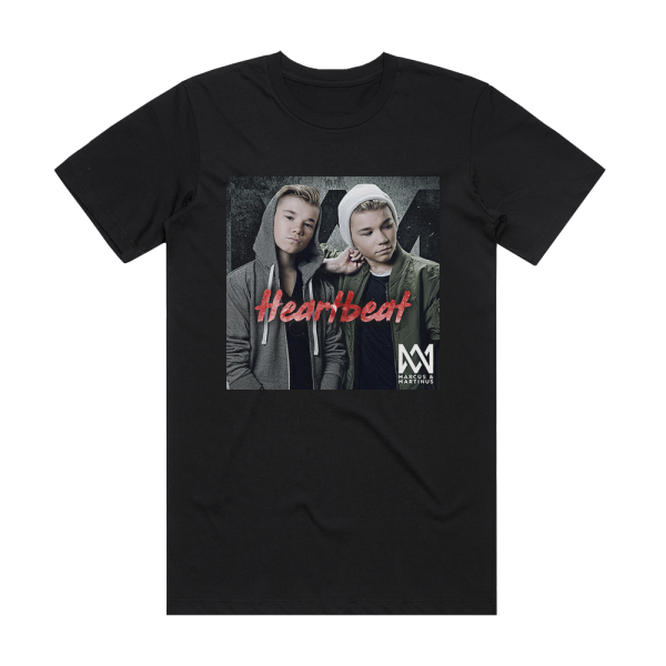 Marcus and Martinus Heartbeat Album Cover T-Shirt Black