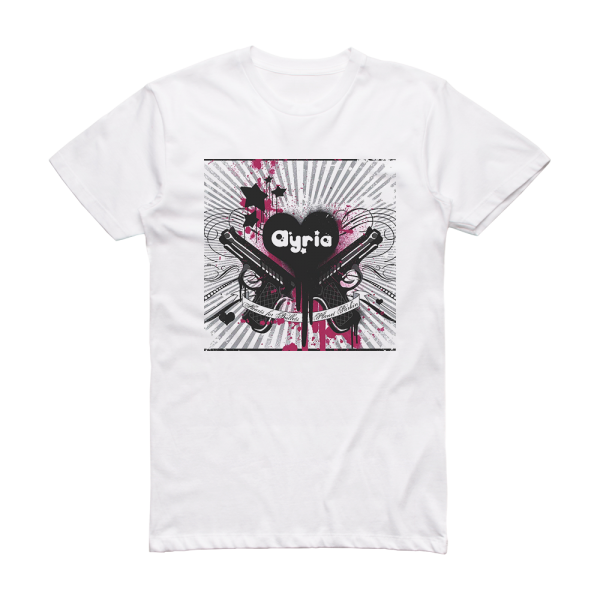 Ayria Hearts For Bullets Album Cover T-Shirt White