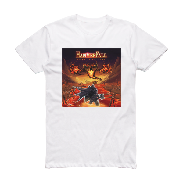 HammerFall Hearts On Fire Album Cover T-Shirt White