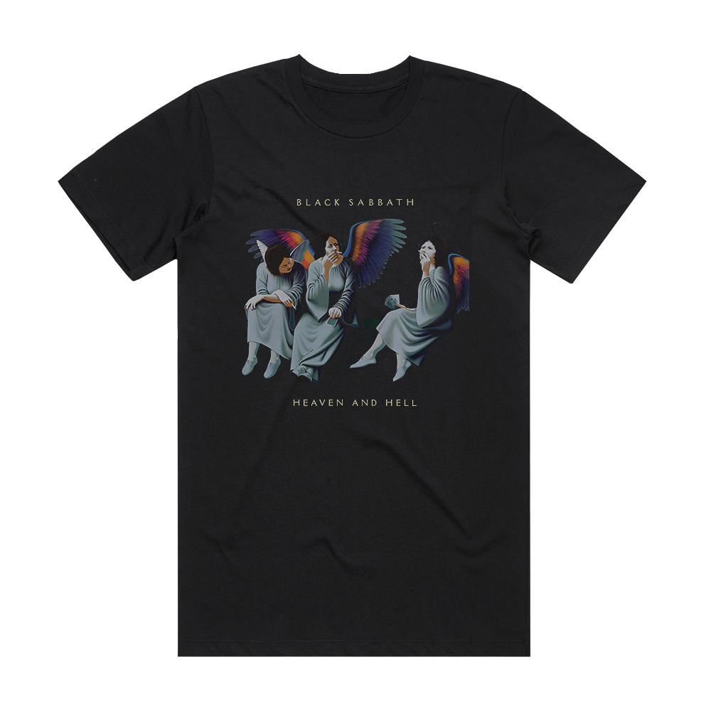 Black Sabbath Heaven And Hell Album Cover T-Shirt Black