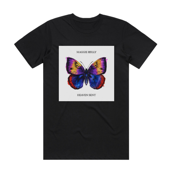 Maggie Reilly Heaven Sent Album Cover T-Shirt Black