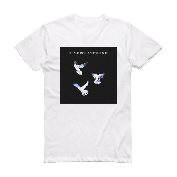 Mike Oldfield Heavens Open 2 Album Cover T-Shirt White