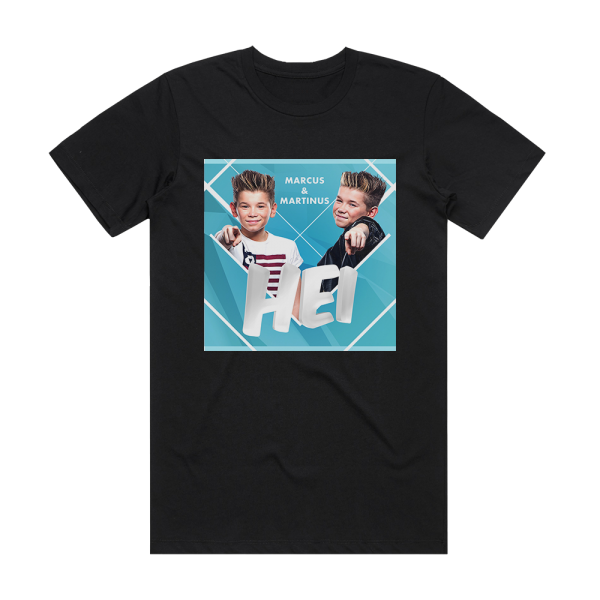 Marcus and Martinus Hei 1 Album Cover T-Shirt Black