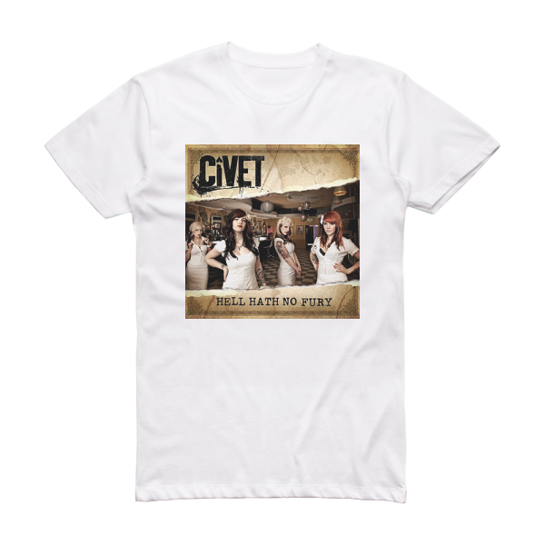 Civet Hell Hath No Fury Album Cover T-Shirt White