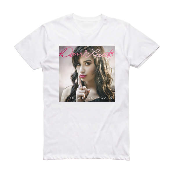 Demi Lovato Here We Go Again Album Cover T-Shirt White