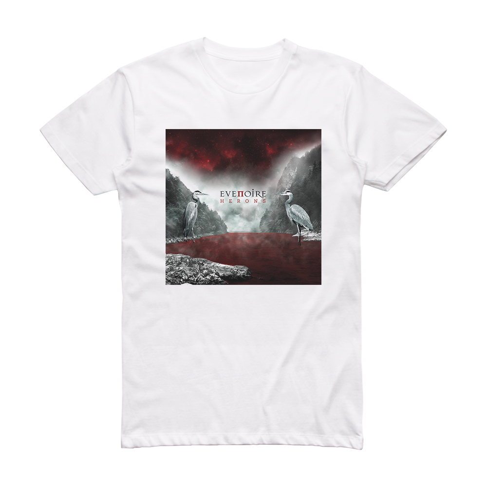 Evenoire Herons Album Cover T-Shirt White – ALBUM COVER T-SHIRTS