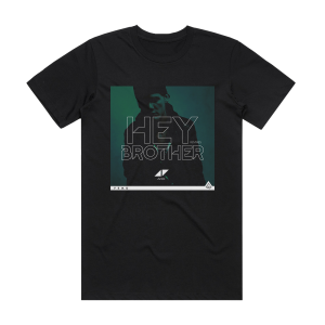 Avicii Hey Brother Remixes Album Cover T-Shirt Black