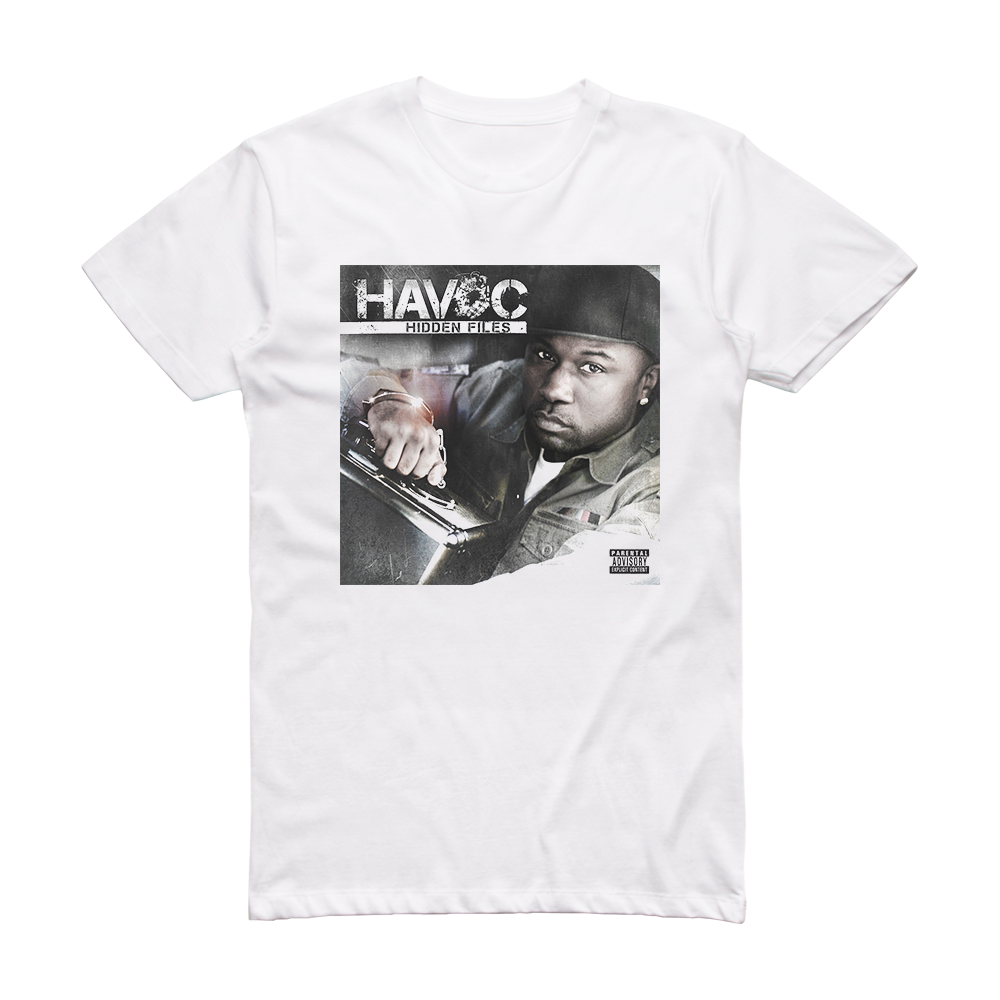 Havoc Hidden Files Album Cover T-Shirt White – ALBUM COVER T-SHIRTS