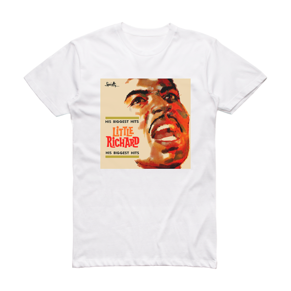 Little Richard His Biggest Hits Album Cover T-Shirt White