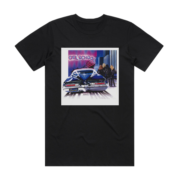 Girlschool Hit And Run 1 Album Cover T-Shirt Black