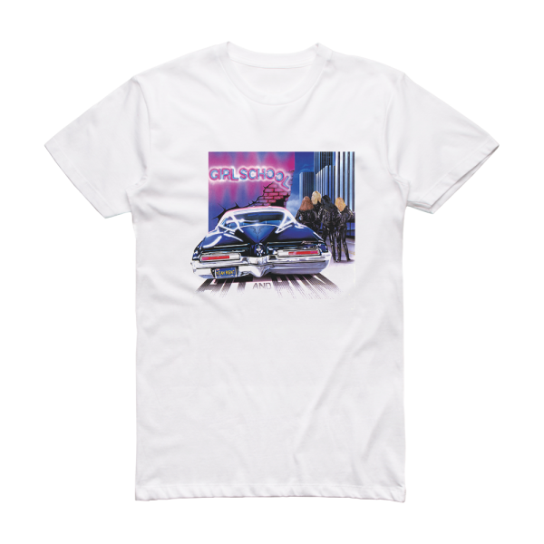 Girlschool Hit And Run 1 Album Cover T-Shirt White