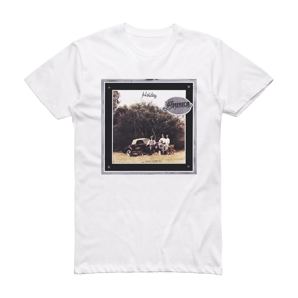 America Holiday 1 Album Cover T-Shirt White – ALBUM COVER T-SHIRTS