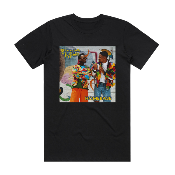 DJ Jazzy Jeff and The Fresh Prince Homebase Album Cover T-Shirt Black