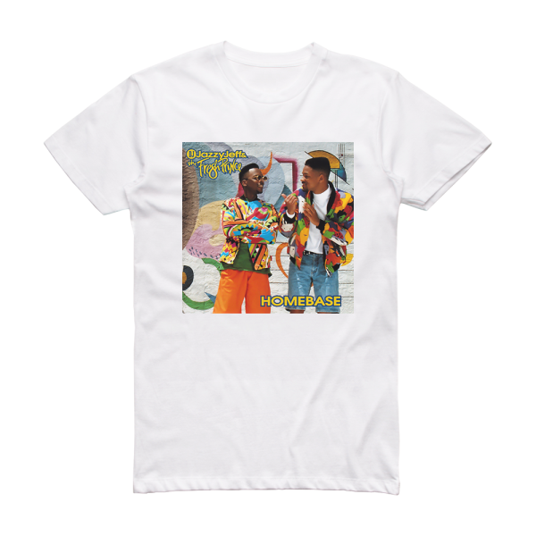 DJ Jazzy Jeff and The Fresh Prince Homebase Album Cover T-Shirt White