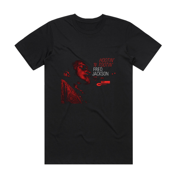 Fred Jackson Hootin N Tootin Album Cover T-Shirt Black