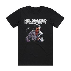 Neil Diamond Hot August Night Ii Album Cover T-Shirt Black
