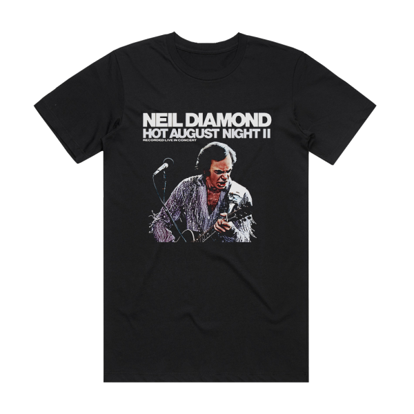 Neil Diamond Hot August Night Ii Album Cover T-Shirt Black