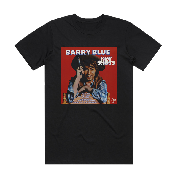 Barry Blue Hot Shots Album Cover T-Shirt Black