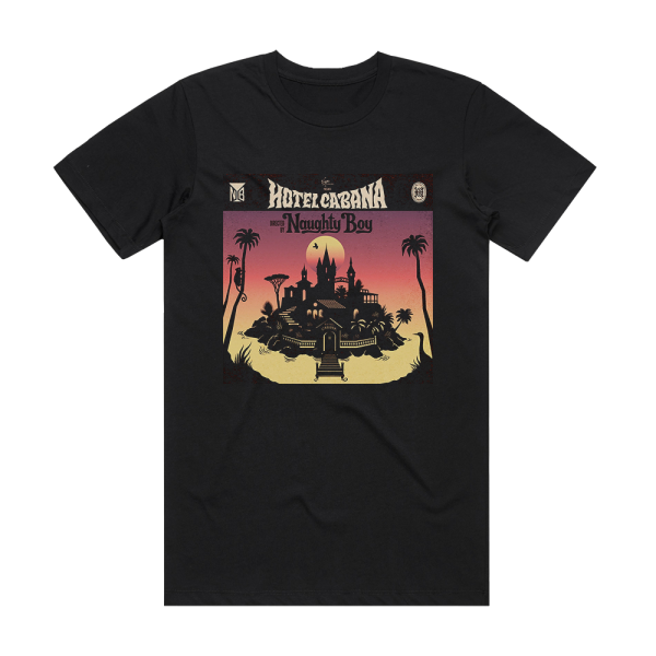 Naughty Boy Hotel Cabana Album Cover T-Shirt Black
