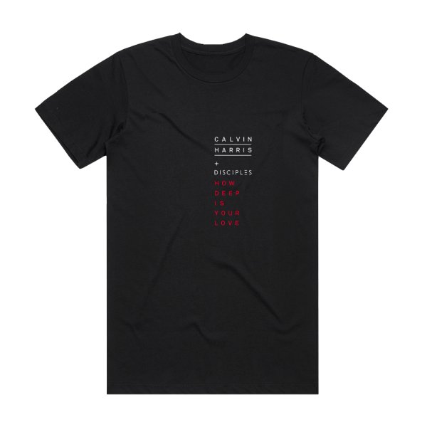 Calvin Harris How Deep Is Your Love Album Cover T-Shirt Black