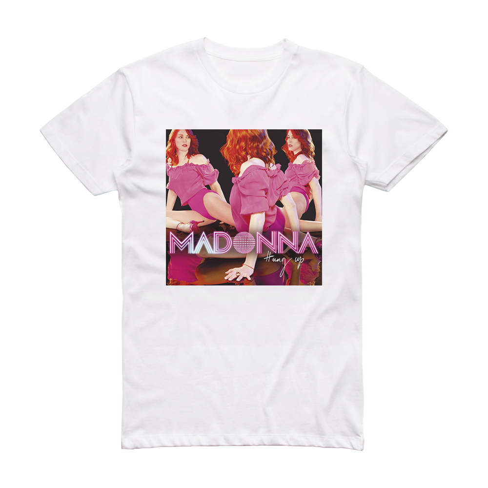 Madonna Hung Up Album Cover TShirt White ALBUM COVER TSHIRTS