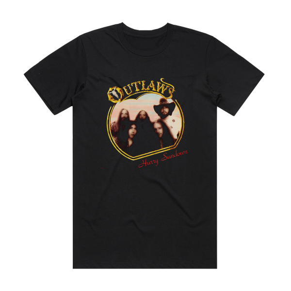 Outlaws Hurry Sundown Album Cover T-Shirt Black