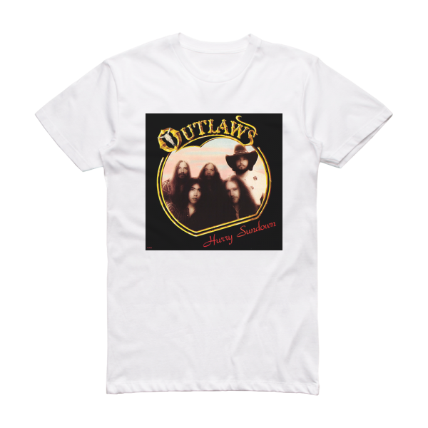 Outlaws Hurry Sundown Album Cover T-Shirt White