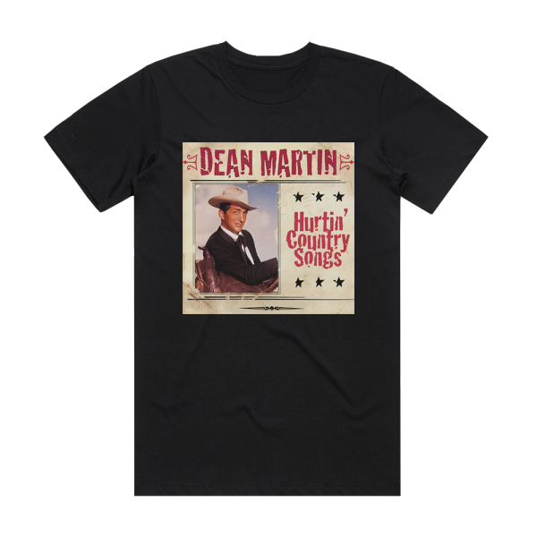 Dean Martin Hurtin Country Songs Album Cover T-Shirt Black