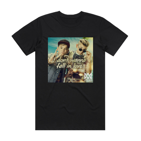 Marcus and Martinus I Dont Wanna Fall In Love Album Cover T-Shirt Black