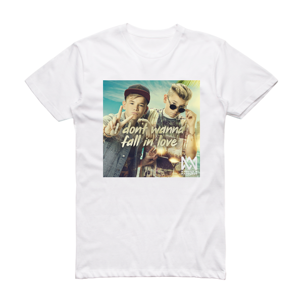 Marcus and Martinus I Dont Wanna Fall In Love Album Cover T-Shirt White