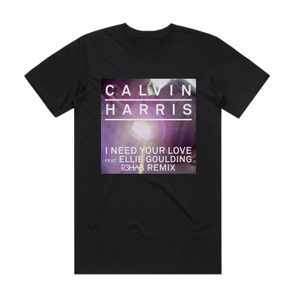 Calvin Harris I Need Your Love 3 Album Cover T-Shirt Black